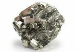 Gleaming, Cubic Pyrite Crystal Cluster - Peru #225987-2